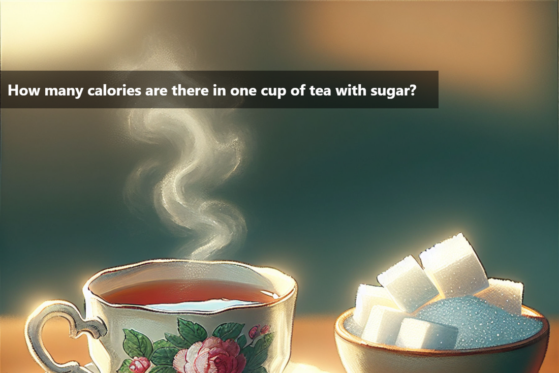 A steaming cup of tea with sugar cubes on the side