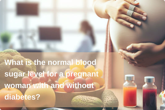 Normal blood sugar levels for pregnant women, comparing with and without diabetes conditions