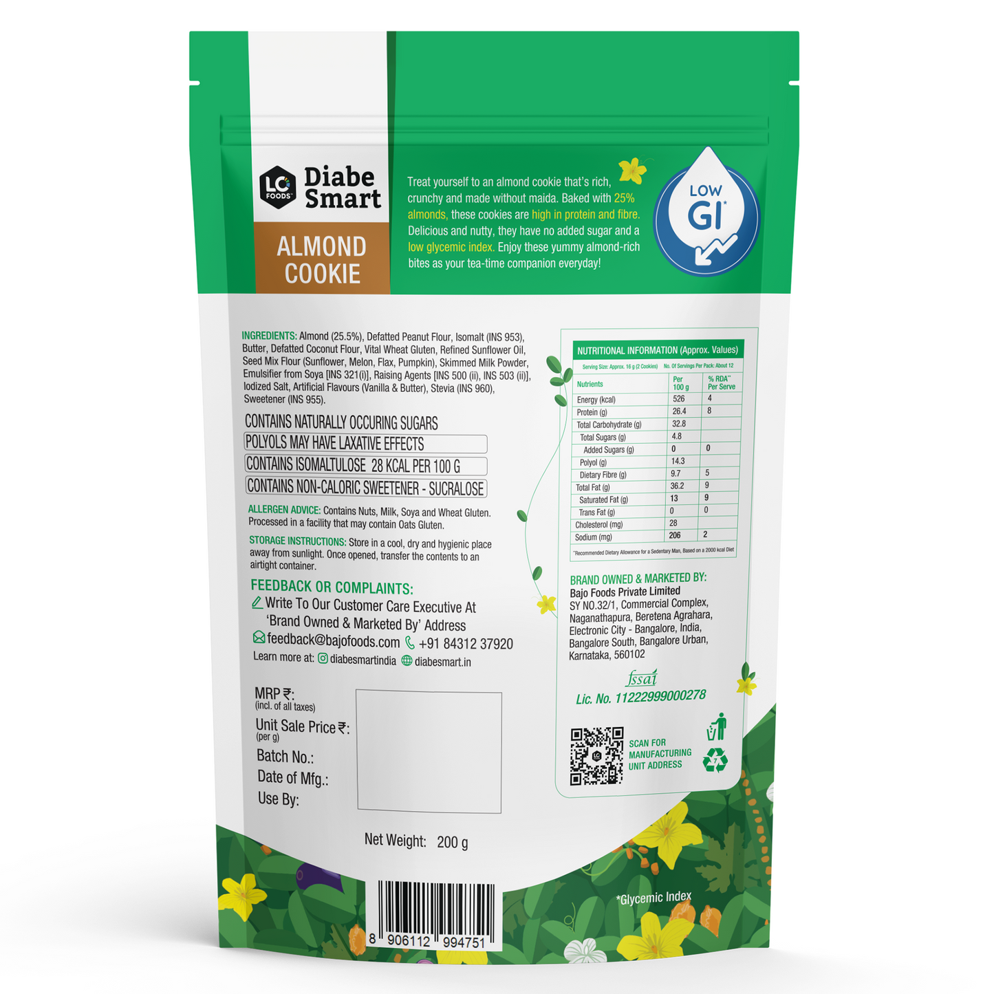 DiabeSmart Almond Cookie