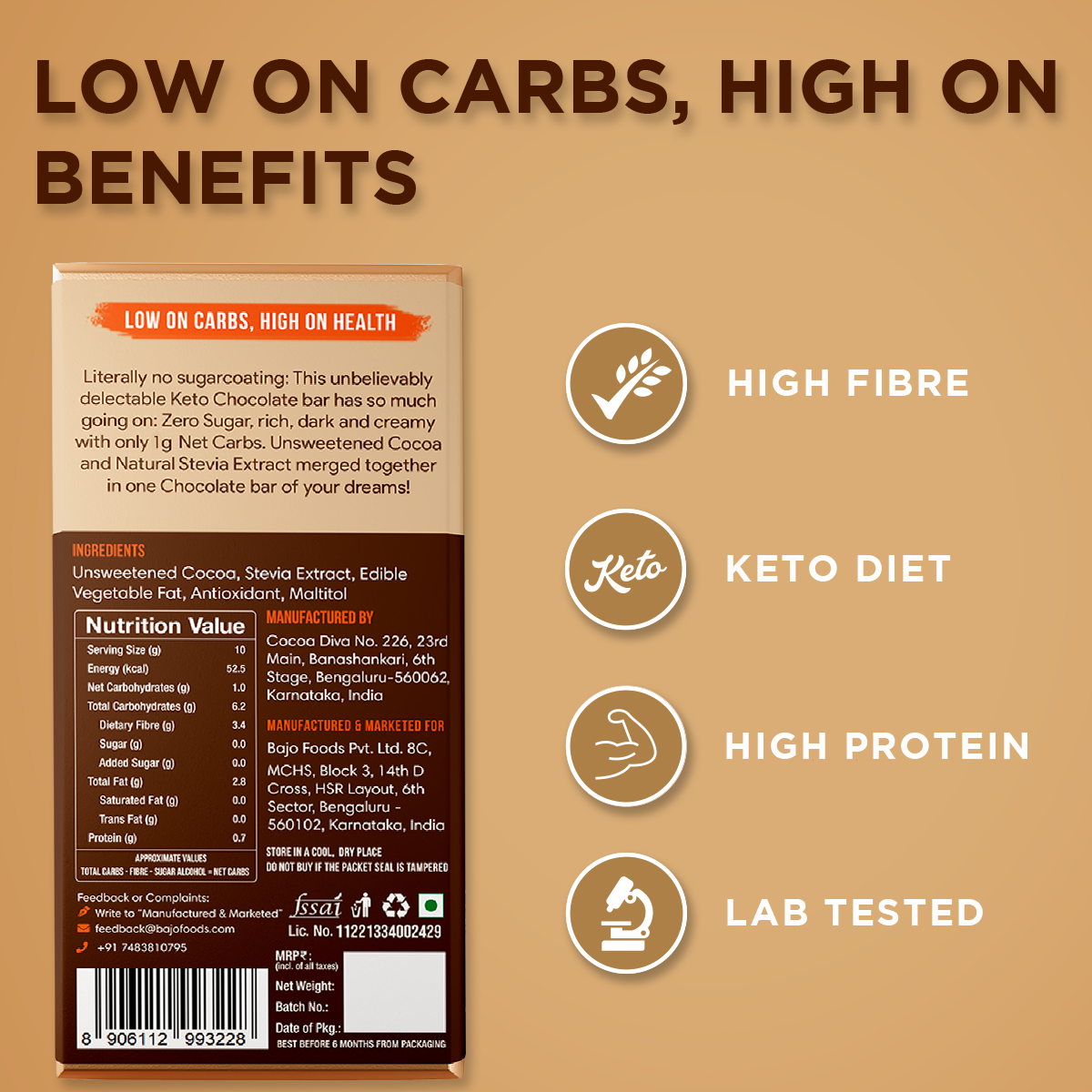 Chocolate Bar - Powered by Lo! Foods