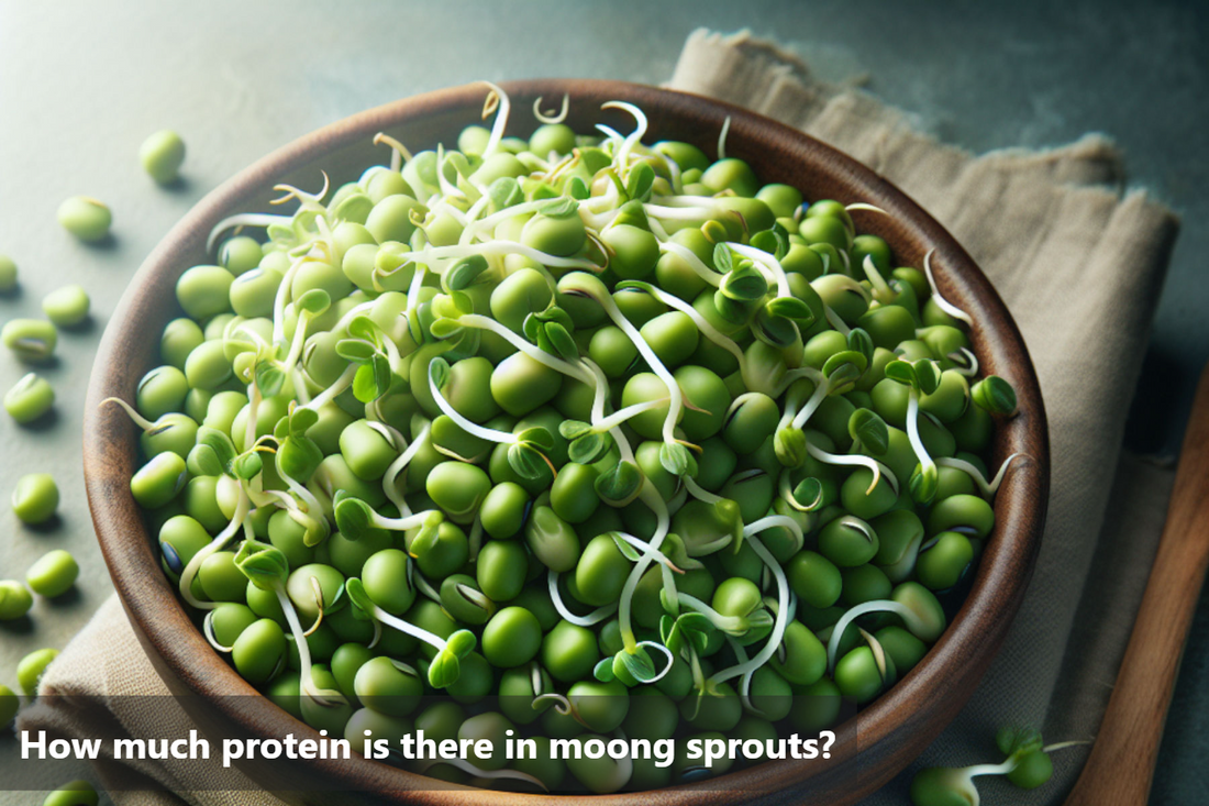 A bowl filled with fresh and healthy moong sprouts, ready to be consumed.