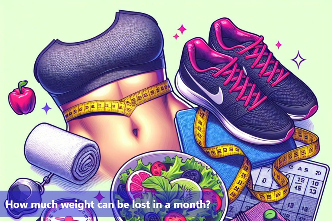 Learn how much weight you can lose in a month with this informative banner.