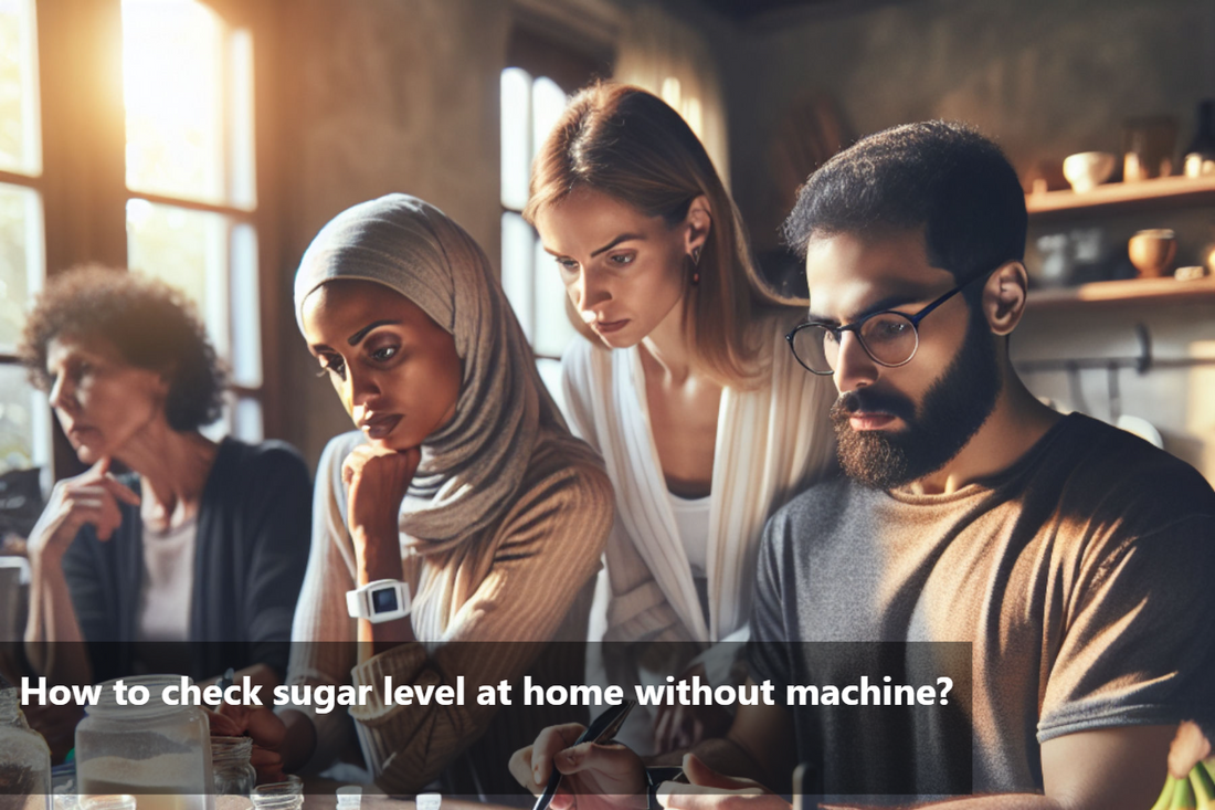 A group of diverse people gathered around a table, discussing something while looking at a smartphone.