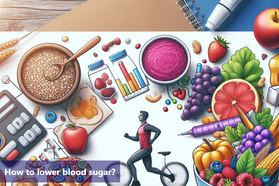 A banner image of a person running, surrounded by healthy foods.