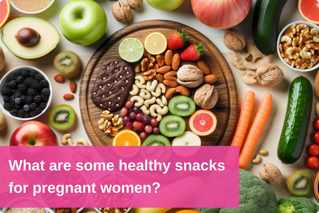 Assortment of healthy snacks ideal for pregnant women