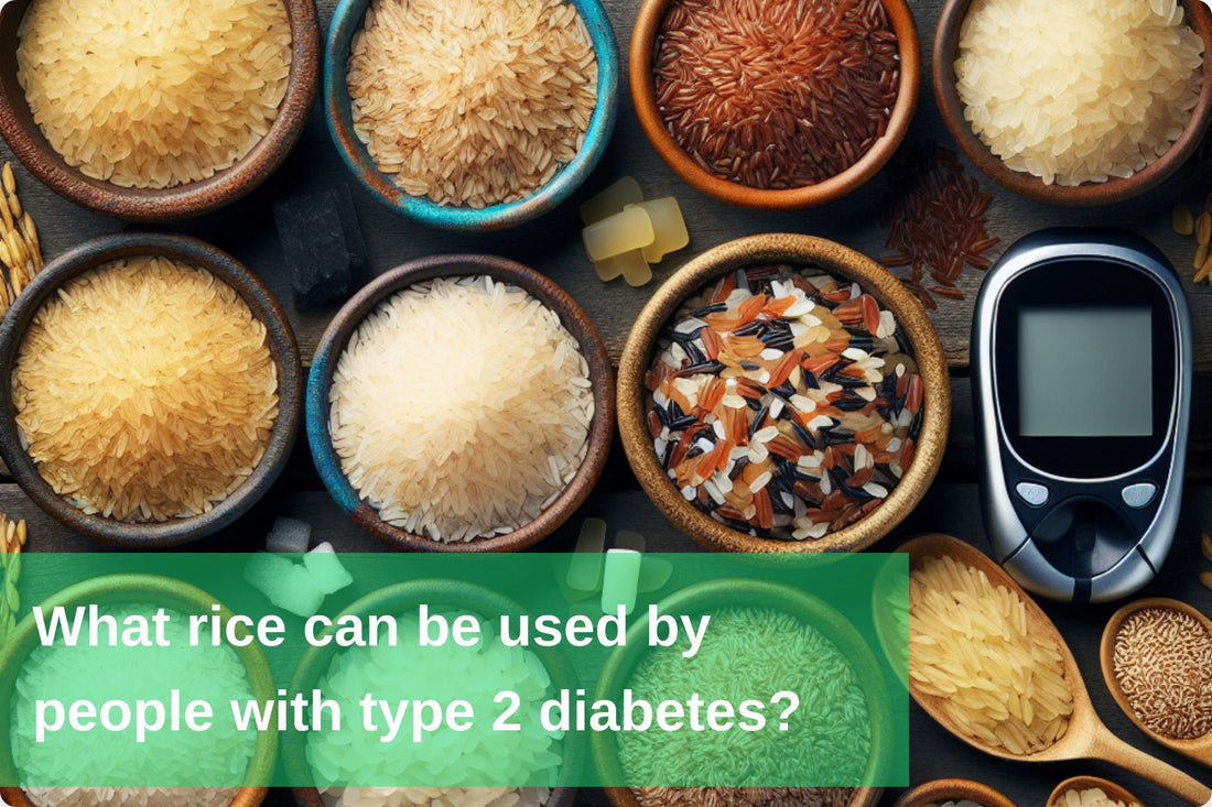 Assorted Rice Varieties Suitable for Type 2 Diabetes, Including Basmati, Brown, and Black Rice, Highlighting Their Health Benefits