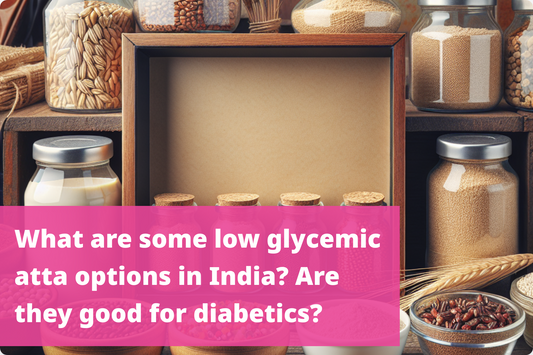 Assortment of low glycemic index atta varieties suitable for diabetics in India