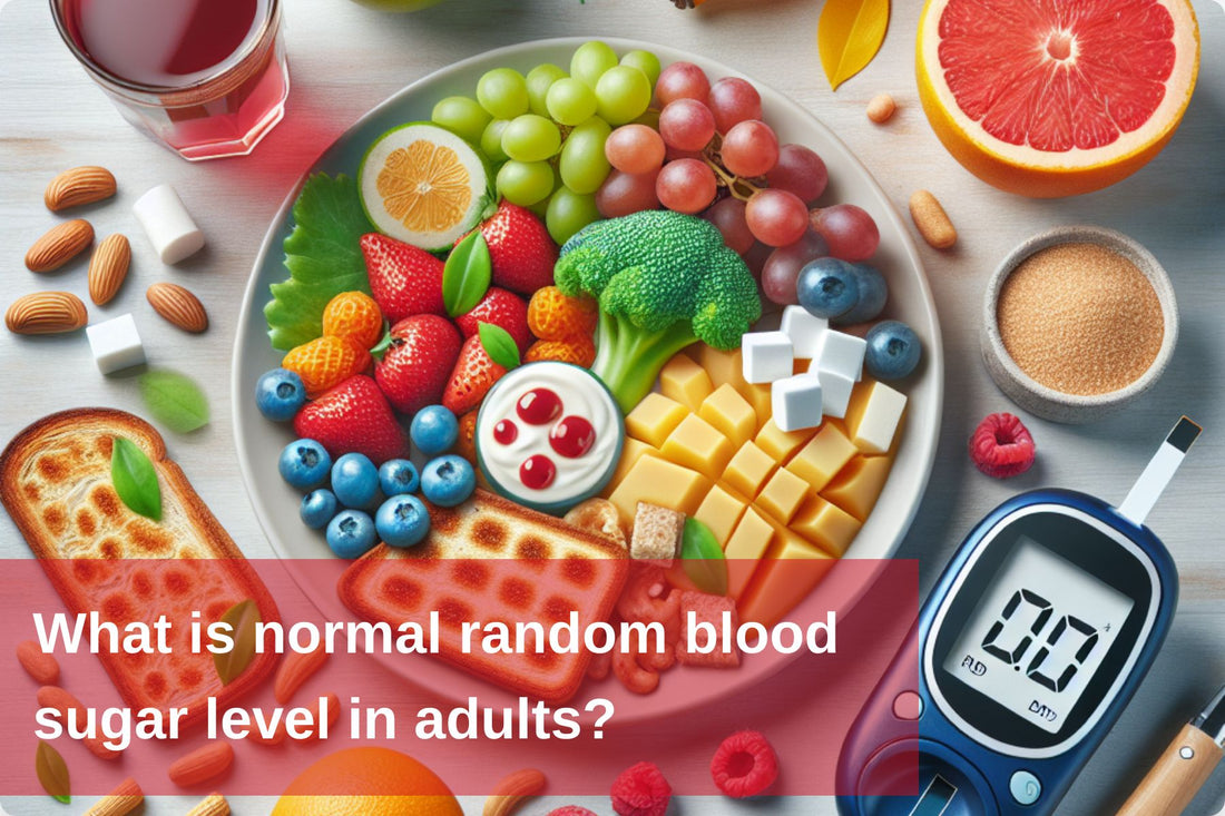  blood sugar level chart for adults, depicting normal random glucose ranges