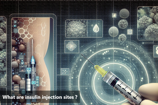 Insulin injection sites diagram showing the best areas to inject insulin for optimal absorption.