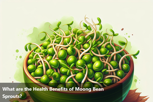 A bowl of fresh and vibrant moong sprouts, ready to be enjoyed as a nutritious and delicious addition to any meal.