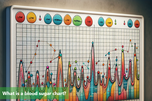 A colorful and informative chart of blood sugar levels.
