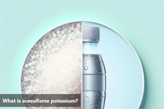 Acesulfame potassium is a common artificial sweetener. It is 200 times sweeter than sugar, but it has no calories.