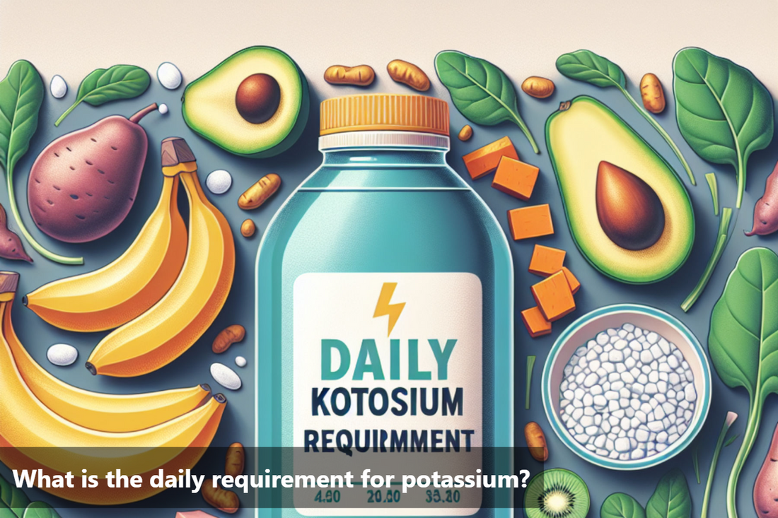 A banner image of a table full of healthy foods that are high in potassium.