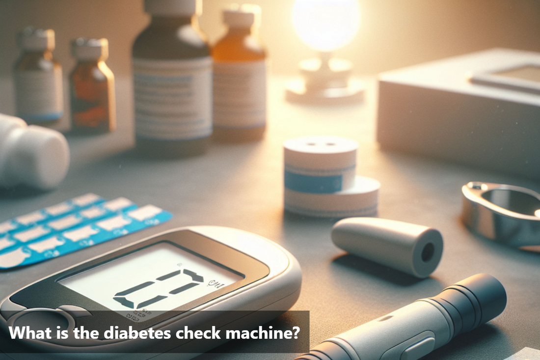 A diabetes check machine, also known as a glucometer, is a medical device used to measure the level of glucose in the blood.