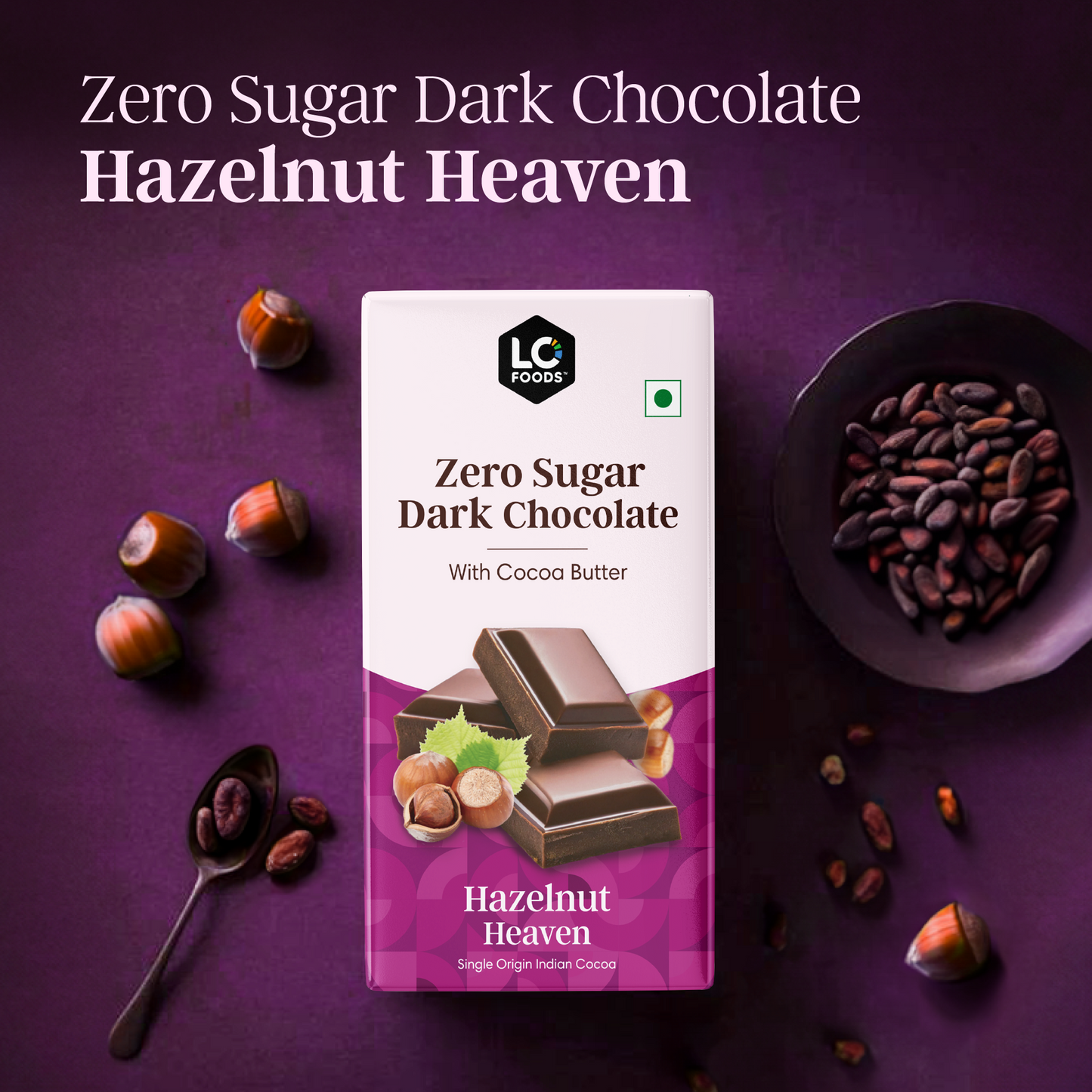 Guilt Free Hazelnut Heaven Dark Chocolate (Sugar Free)