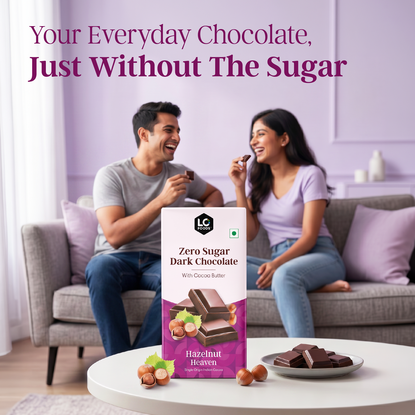 Guilt Free Hazelnut Heaven Dark Chocolate (Sugar Free)