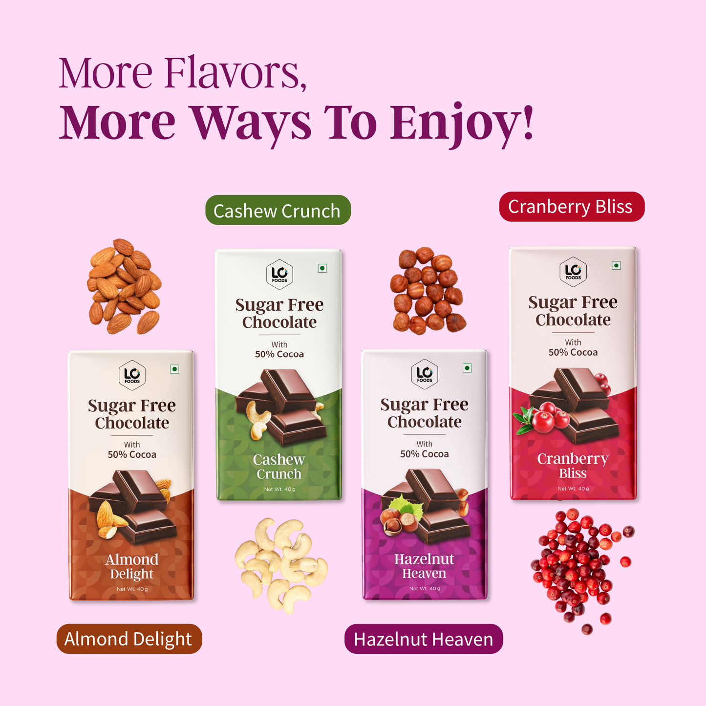 Guilt Free Hazelnut Heaven Dark Chocolate (Sugar Free)