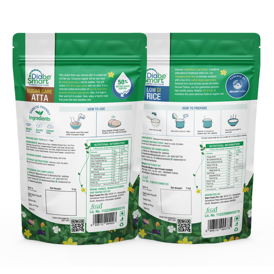 Diabetic Atta & Low GI Rice Combo | Save More