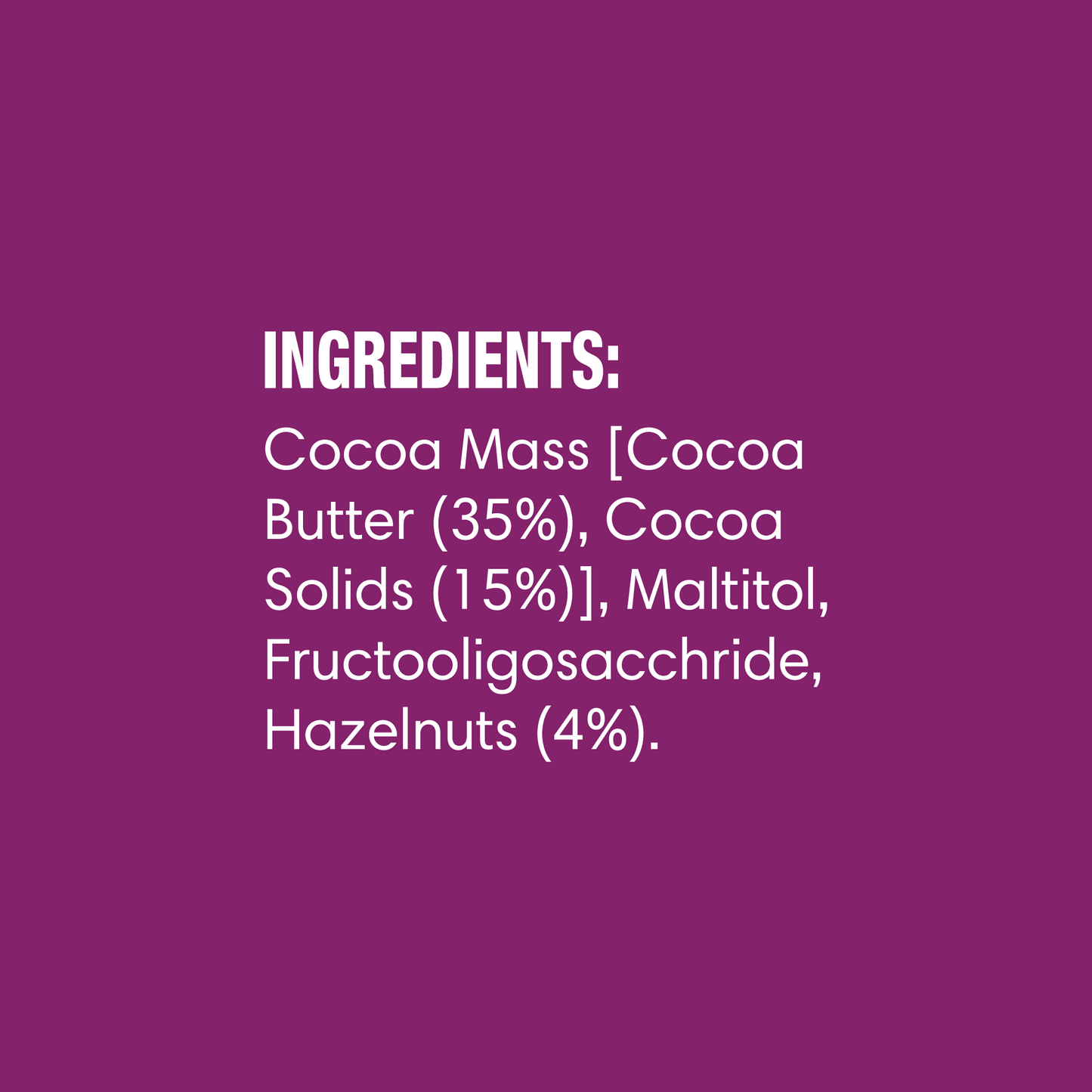 Guilt Free Hazelnut Heaven Dark Chocolate (Sugar Free)