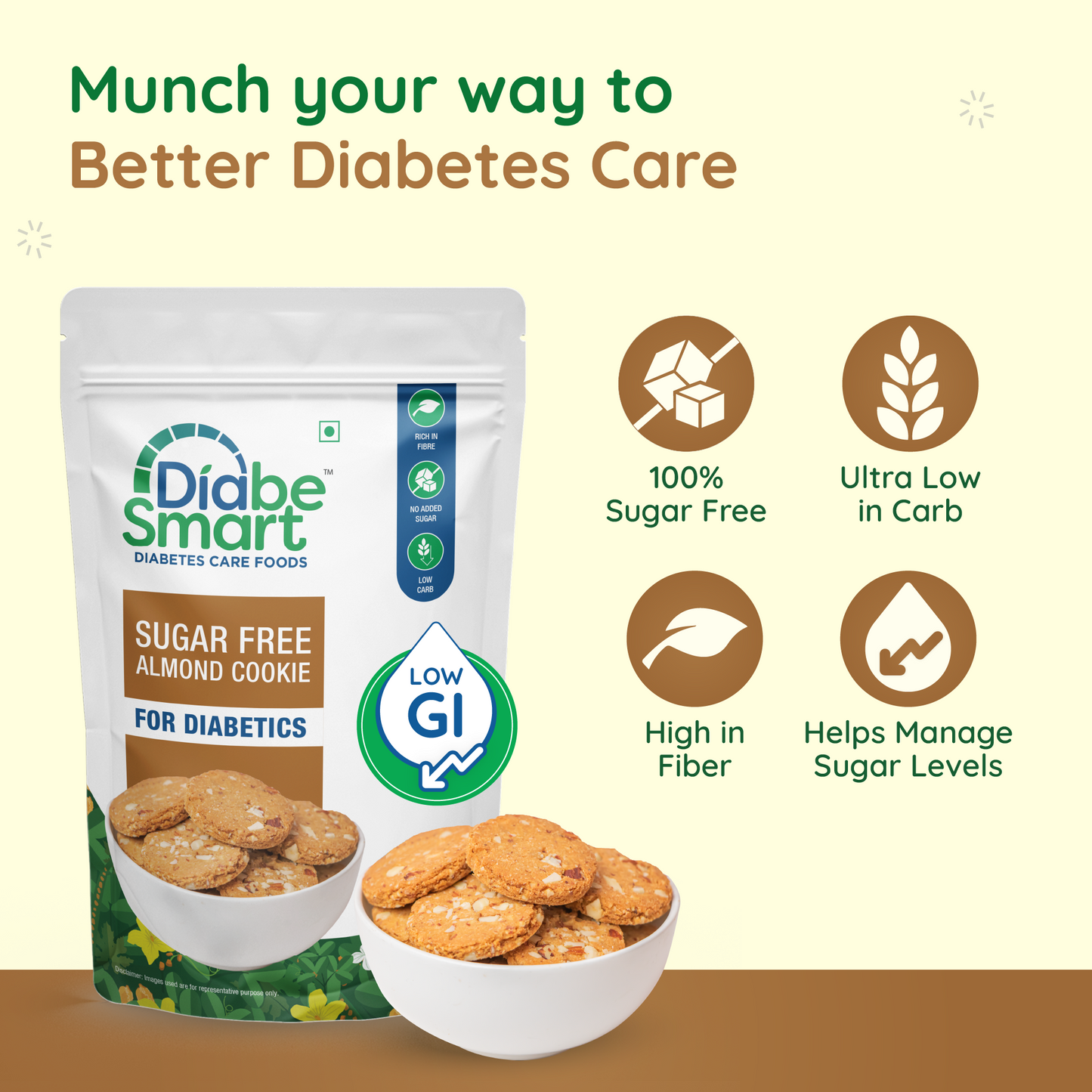 Sugar-Free Biscuits For Diabetics - Almond